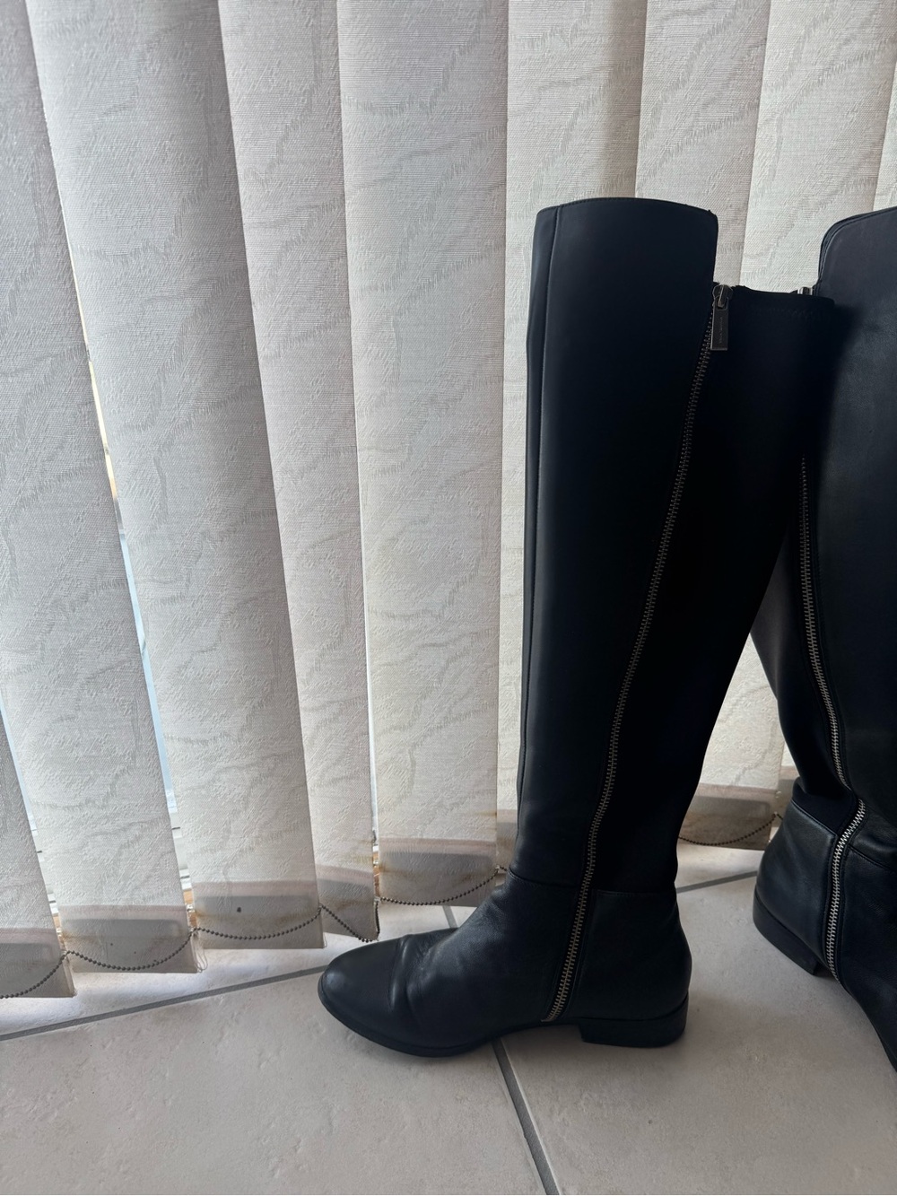 Michael Kors Black Knee-High Riding Boots